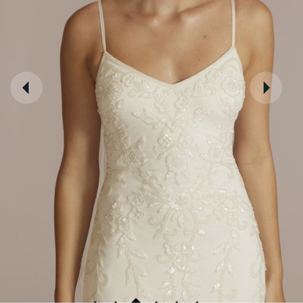 David’s Bridal beaded floral wedding dress